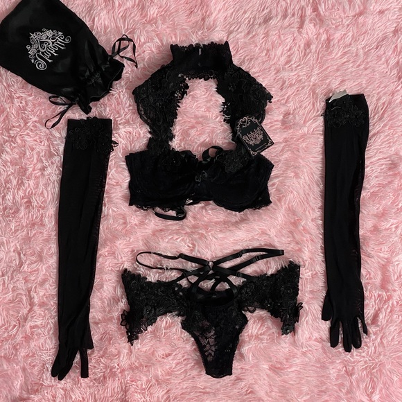 Dolls Kill Other - Dolls Kill / Unholy | Twilight Kisses 3-Piece Lingerie Set